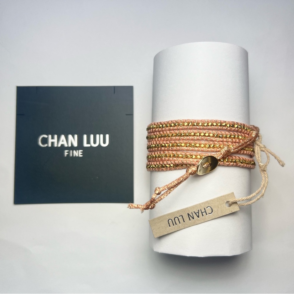 New Chan Luu Wrap Bracelet Gold plated on 925 Sterling Silver Nugget